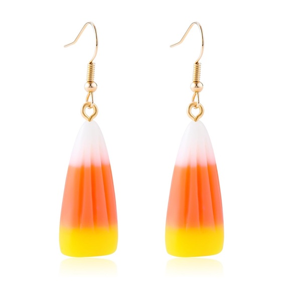 Halloween Candy Corn Earrings - Picture 3 of 4